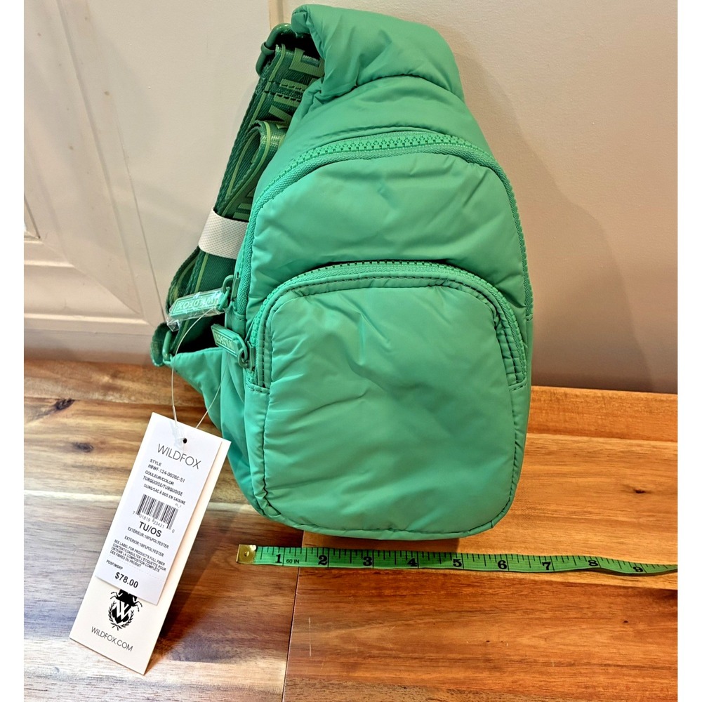 Wildfox Turquoise Puffer Sling Crossbody NWT Y2K Sporty Athleisure $78
